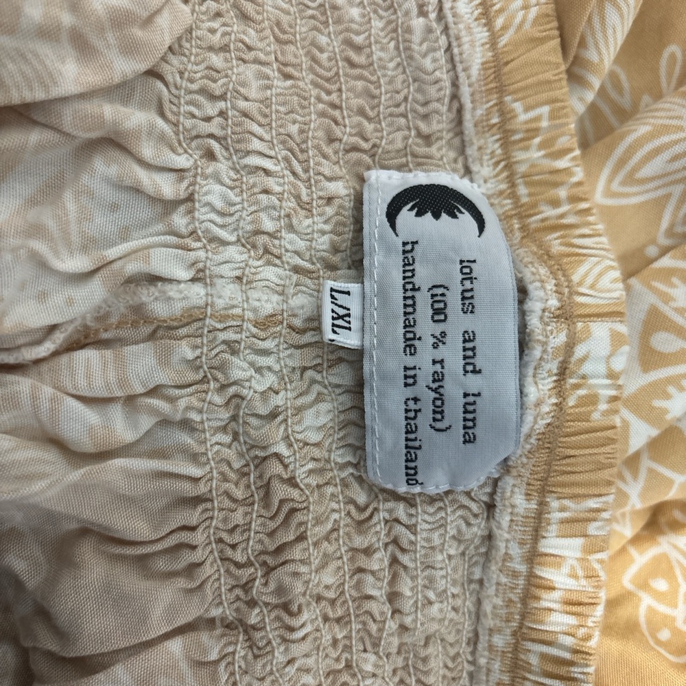 Lotus and Luna Women's Wide Leg Pants - Cream